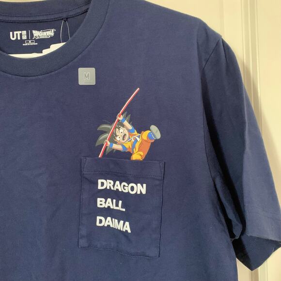 Uniqlo x Dragon Ball DAIMA UT Goku Graphic T-Shirt in Navy Blue - Picture 5 of 9